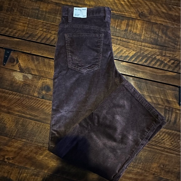 NWT We The Free Risk Taker Cord Straight Leg in Chocolate Truffle Sz 28 - Picture 15 of 16